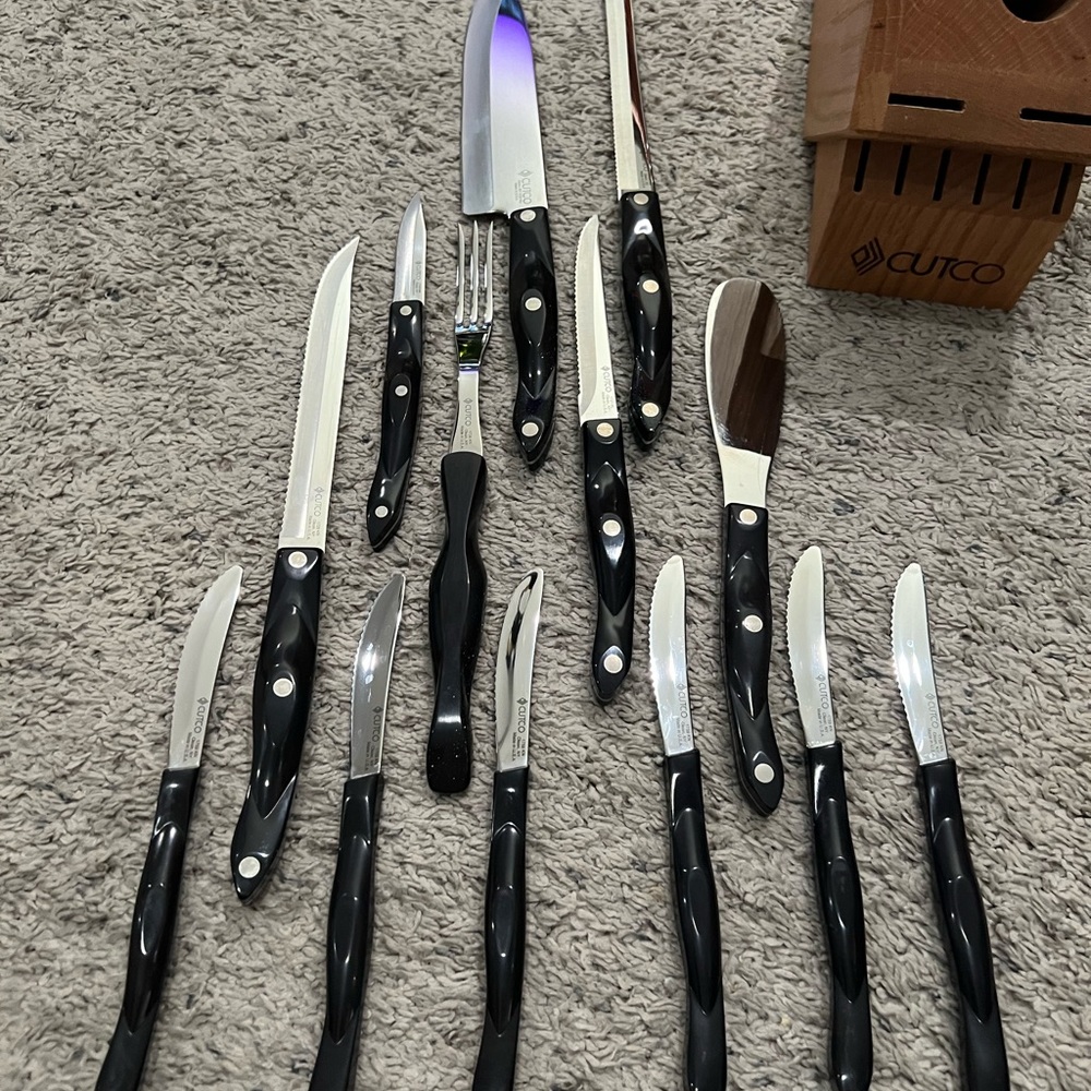13 Piece Cutco Knife Set with Knife Block